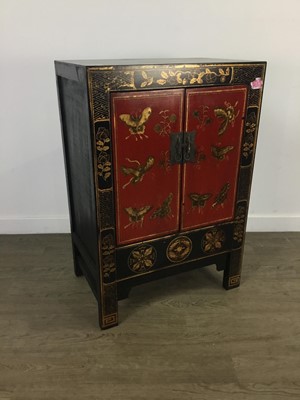 Lot 558 - A CHINESE BLACK PAINTED CHEST