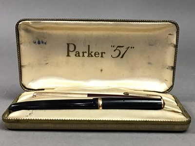 Lot 617 - A VINTAGE PARKER FOUNTAIN PEN AND ANOTHER