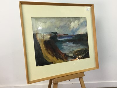 Lot 612 - SEASCAPE, AN OIL BY JOANNE PRITCHARD