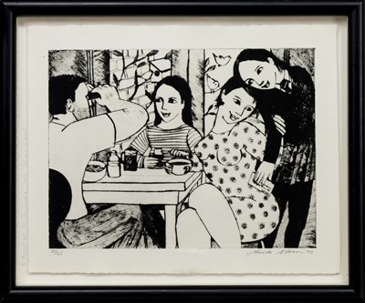 Lot 264 - BREAKFAST, AN ETCHING BY ANITA KLEIN