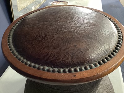 Lot 11 - AN EARLY 20TH CENTURY TAXIDERMY ELEPHANT'S FOOT STOOL