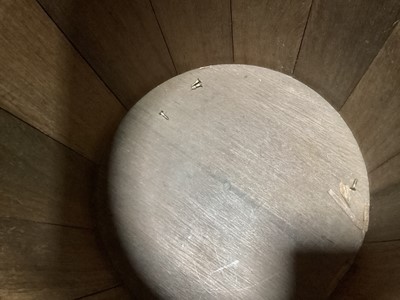 Lot 24 - AN EARLY 20TH CENTURY TAXIDERMY ELEPHANT'S FOOT STOOL