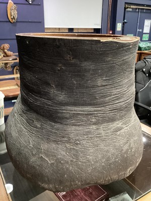 Lot 24 - AN EARLY 20TH CENTURY TAXIDERMY ELEPHANT'S FOOT STOOL