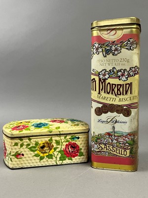 Lot 574 - A SELECTION OF TIN BOXES, TRAYS AND OTHER ITEMS