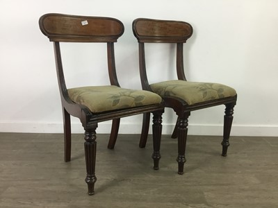 Lot 245 - A PAIR OF GEORGE IV MAHOGANY SINGLE DINING CHAIRS