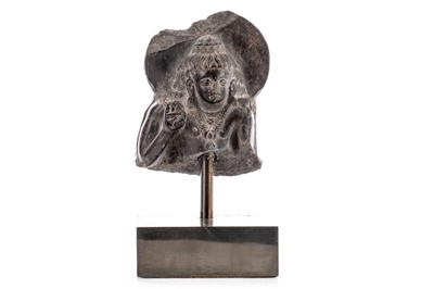 Lot 1248 - A PARTIAL SCHIST FIGURAL CARVING FROM GANDHARA