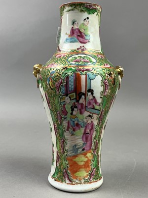 Lot 583 - A CHINESE BALUSTER VASE AND OTHER CERAMICS