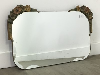 Lot 646 - A MODERN WALL MIRROR AND TWO OTHERS