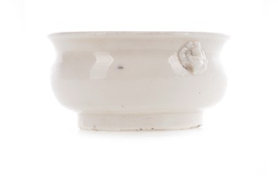 Lot 1256 - A CHINESE MING DYNASTY BLANC DE CHINE CENSER