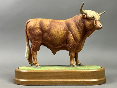 Lot 660 - A ROYAL WORCESTER FIGURE OF A HIGHLAND BULL