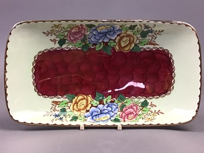 Lot 667 - A MALING PEONY ROSE DISH AND OTHER CERAMICS