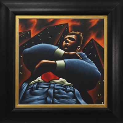 Lot 205 - THE CITY BANKER, AN OIL BY GRAHAM MCKEAN