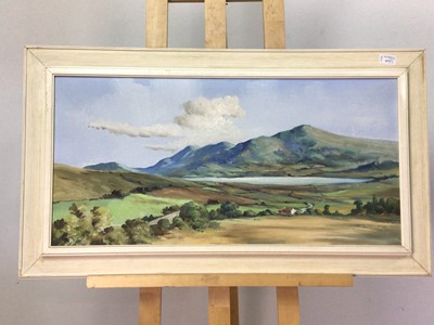 Lot 677 - RURAL SCENE, AN OIL BY D THORNTON AND ANOTHER