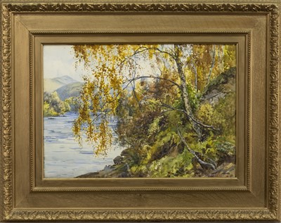 Lot 288 - HIGHLAND LOCH, A WATERCOLOUR BY J A HENDERSON TARBET