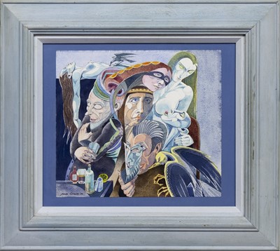 Lot 271 - CARNIVAL, A WATERCOLOUR BY JAMES GORMAN