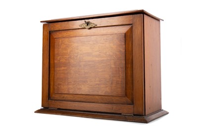 Lot 746 - A VICTORIAN LIGHT OAK STATIONERY BOX