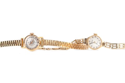 Lot 806 - TWO LADY'S NINE CARAT GOLD WRIST WATCHES