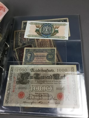 Lot 10 - AN ALBUM OF BRITISH AND INTERNATIONAL BANKNOTES