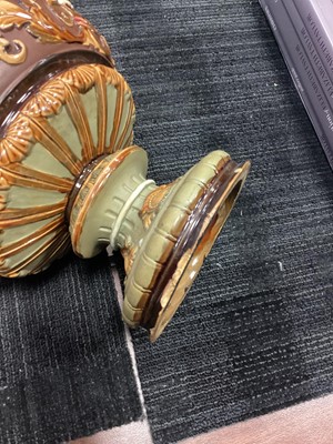 Lot 460 - A WILHELM SCHILLER & SON MAJOLICA VASE