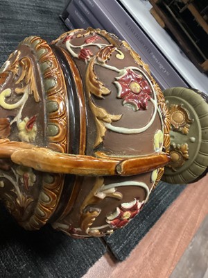 Lot 460 - A WILHELM SCHILLER & SON MAJOLICA VASE