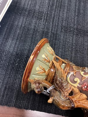 Lot 460 - A WILHELM SCHILLER & SON MAJOLICA VASE