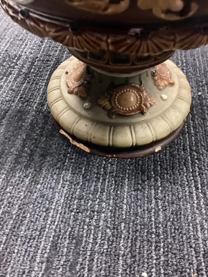 Lot 460 - A WILHELM SCHILLER & SON MAJOLICA VASE