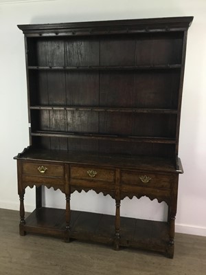 Lot 750 - AN 18TH CENTURY OAK WELSH DRESSER