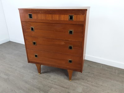 Lot 147 - A 1960s CHEST PF FOUR DRAWERS