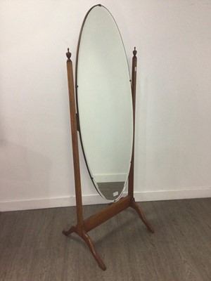 Lot 79 - AN EARLY 20TH CENTURY CHEVAL MIRROR