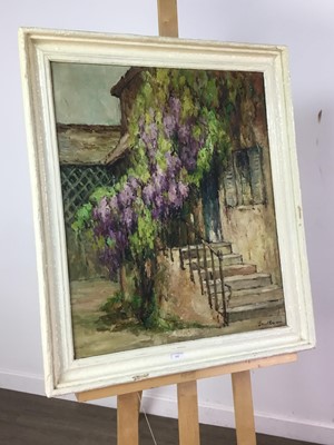 Lot 135 - WISTERIA, OIL ON CANVAS