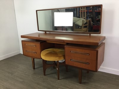 Lot 140 - A G-PLAN TEAK DRESSING TABLE WITH MIRROR