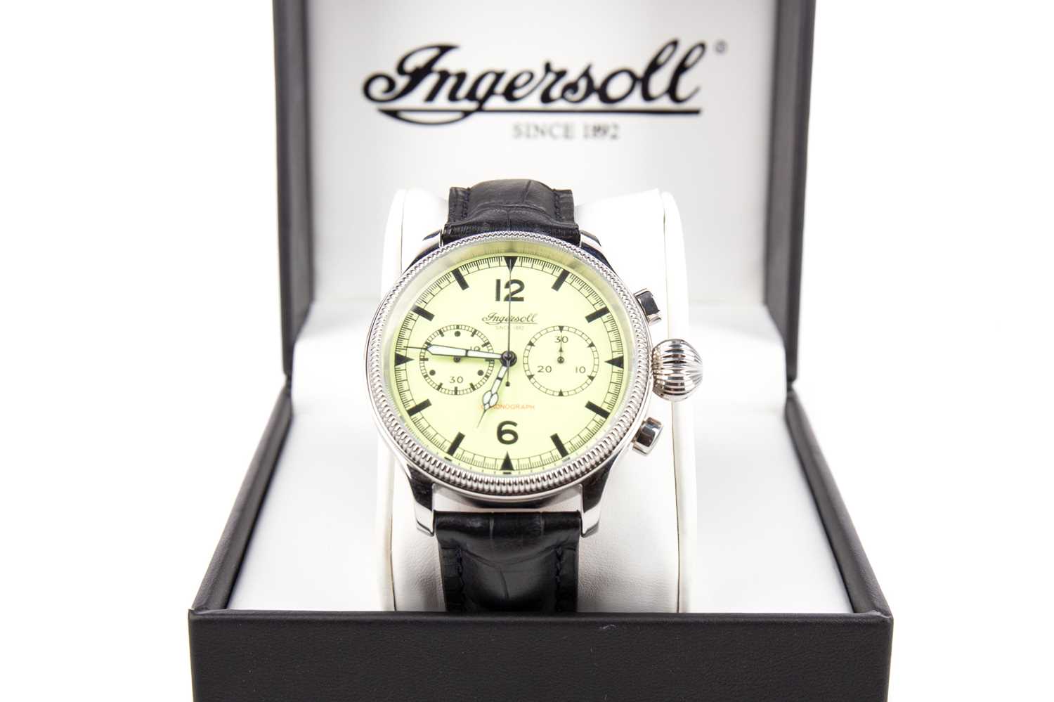 Lot 869 - AN INGERSOLL STAINLESS STEEL AUTOMATIC WRIST WATCH