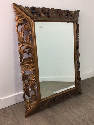 Lot 158 - A BEVELLED WALL MIRROR