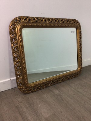 Lot 174 - A BEVELLED WALL MIRROR AND ANOTHER