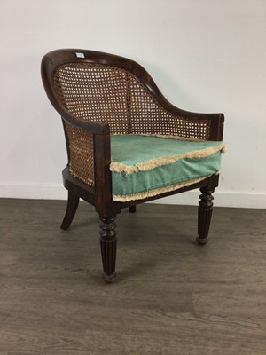 Lot 155 - A GEORGE IV BERGERE TUB CHAIR