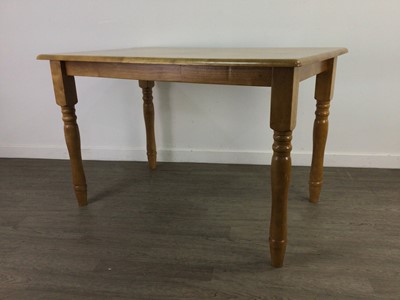 Lot 150 - A MODERN KITCHEN DINING TABLE AND FOUR CHAIRS