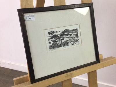 Lot 101 - CARBETH, A LINOCUT BY JAMES GREER