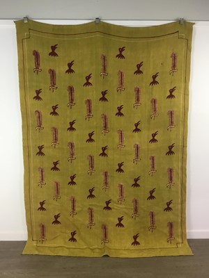 Lot 137A - AN EMBROIDERED TEXTILE PANEL