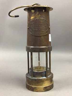 Lot 215 - A MINERS SAFETY LAMP AND OTHERS