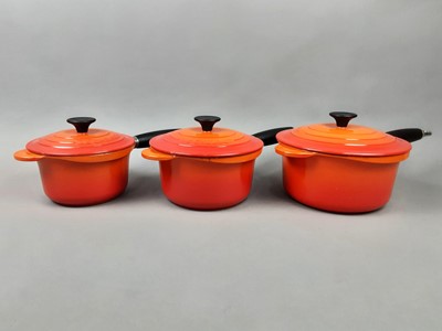 Lot 330 - A GROUP OF LE CREUSET SIGNATURE VOLCANIC WARES