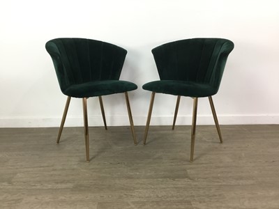 Lot 150A - A PAIR OF GREEN RETRO CHAIRS