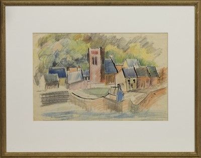 Lot 31 - INVERARY, A MIXED MEDIA BY WILLIAM CROSBIE