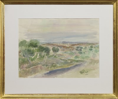 Lot 545 - LANDSCAPE, A WATERCOLOUR BY WILLIAM CROSBIE