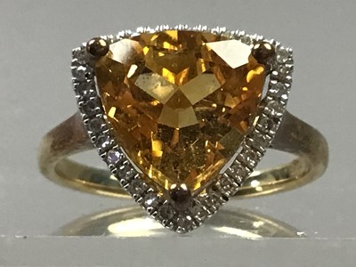 Lot 350 - TWO GEM SET AND DIAMOND RINGS