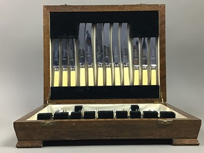 Lot 340 - TWO CANTEENS OF SILVER PLATED CUTLERY