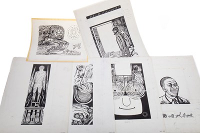 Lot 483 - ATTRIBUTED EDWARD BAWDEN CBE RA (BRITISH, 1903-1989), GROUP OF MISCELLANEOUS LINOCUTS