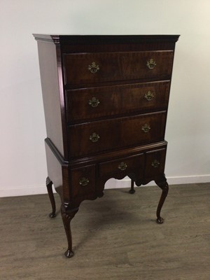 Lot 270 - A MAHOGANY CHEST ON STAND