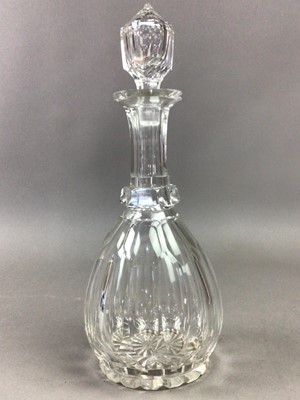 Lot 274 - A GLASS DECANTER AND OTHER GLASS WARE