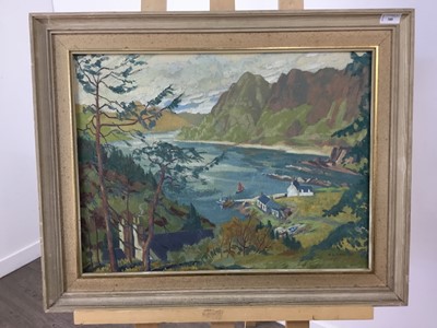 Lot 388 - LOCH VIEW, AN OIL BY A I LAW