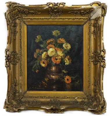 Lot 294 - STILL LIFE, AN OIL BY AGNES M COWIESON